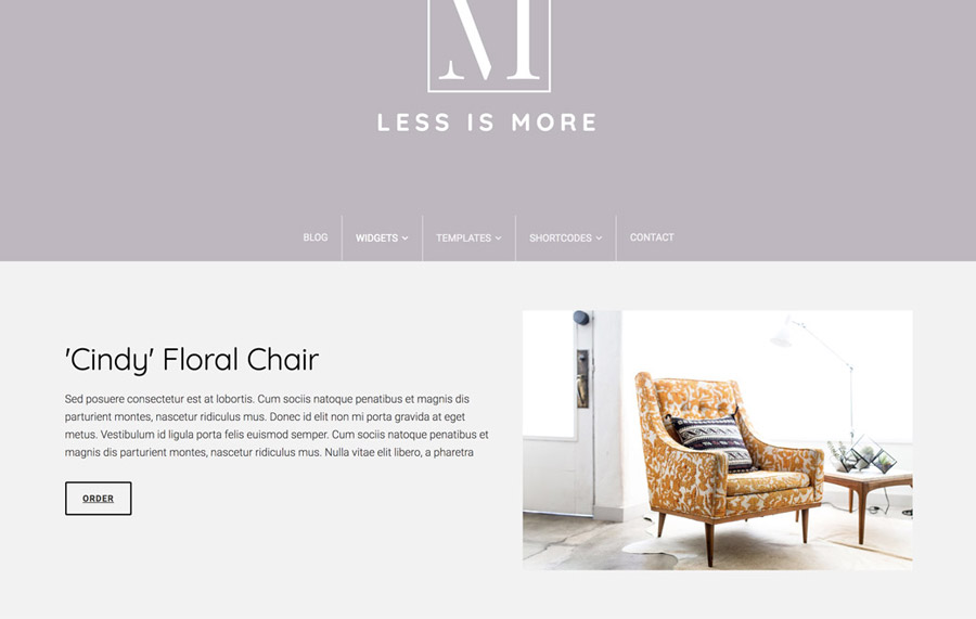 min theme product screenshot